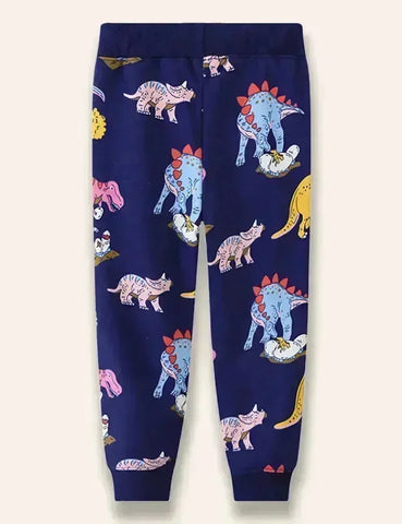 Multi Dinosaur Life Printed Pants