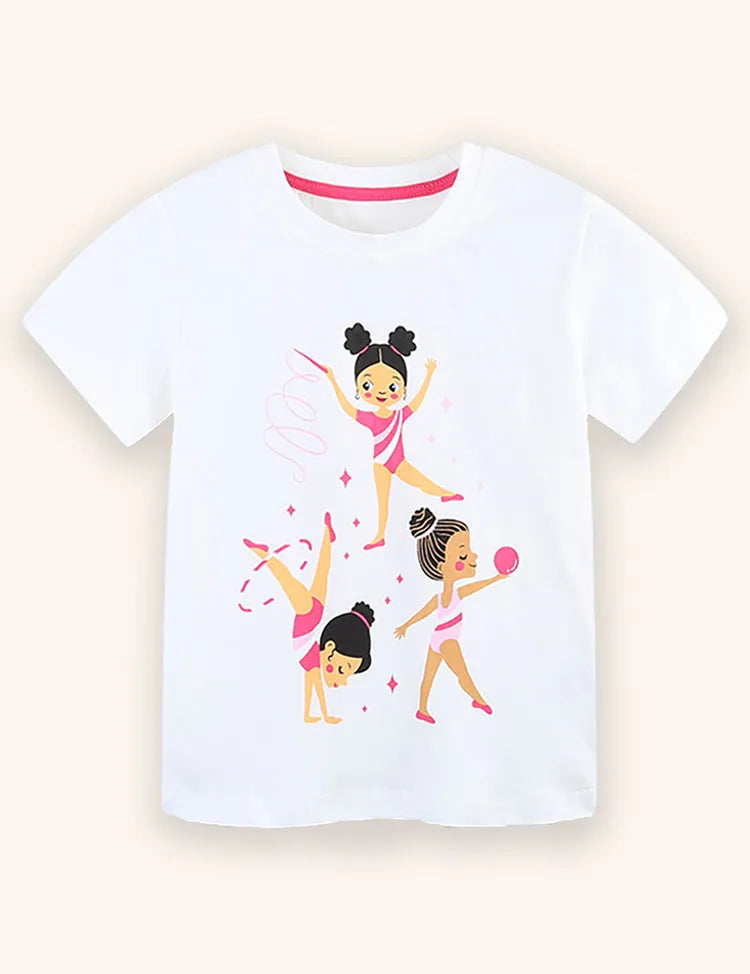 T-shirt con stampa Principessa Danzante