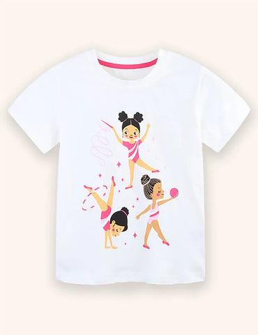T-shirt con stampa Principessa Danzante