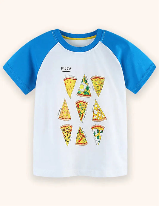 T-shirt stampata pizza gourmet