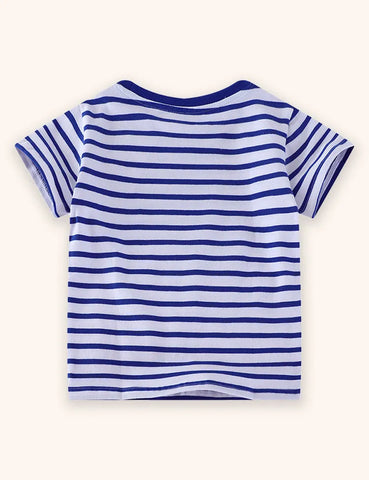 T-shirt con applicazione per escavatore