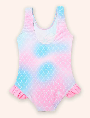 Maillot de bain en dentelle imprimé sirène
