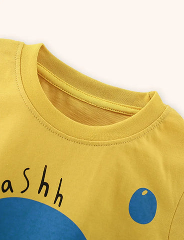 Whale Printed T-shirt Set