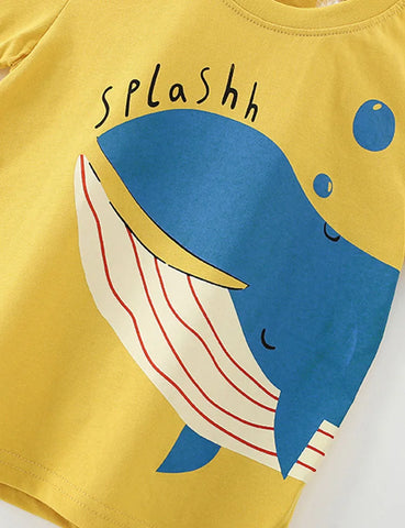 Whale Printed T-shirt Set
