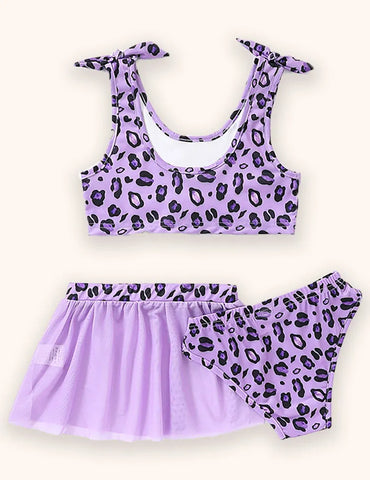 Leopard Printed Split Swimsuit