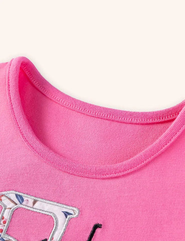Cartoon Car Applique Dress