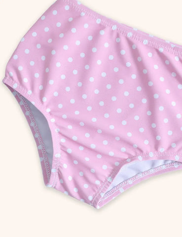 Bow Polka Dot Print Swimsuit