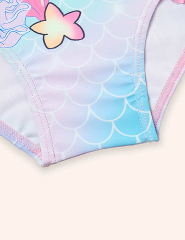 Maillot de bain en dentelle imprimé sirène