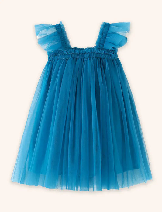 Frill Sleeves Tulle Dress
