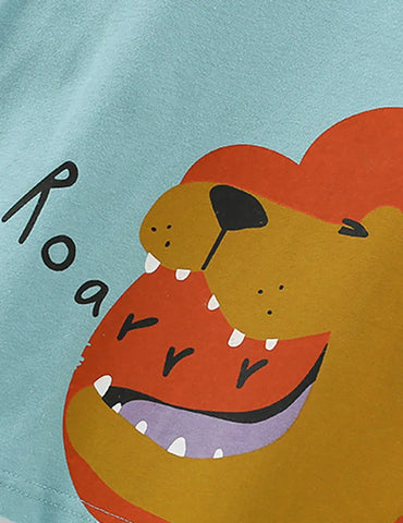 Lion Printed T-shirt Set