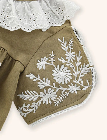 Sweet Flower Embroidered Dress