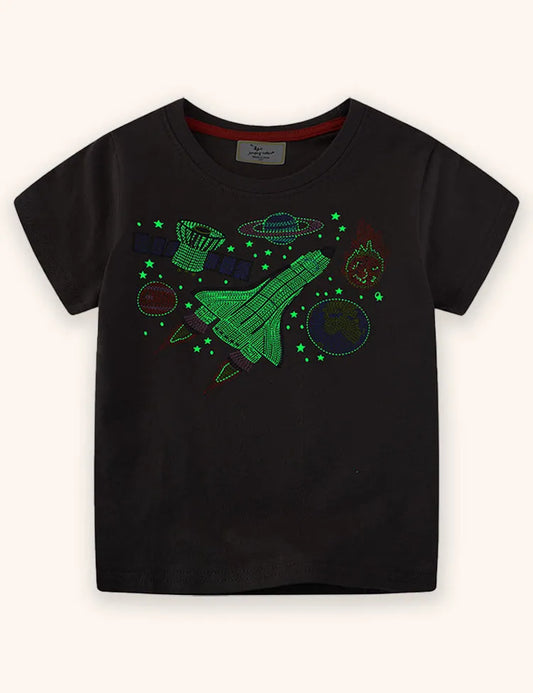 Maglietta spaziale luminosa