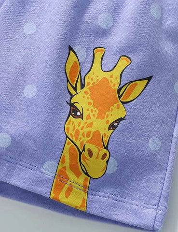 Niedliche Shorts mit Giraffenprint aus Baumwolle