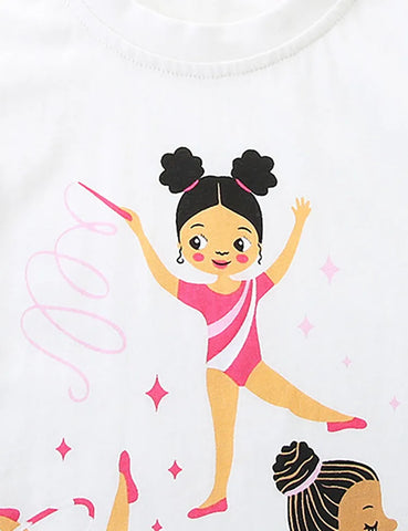 T-shirt con stampa Principessa Danzante