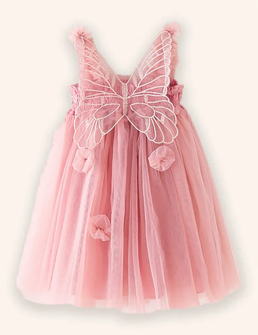 3D Wings Tulle Dress