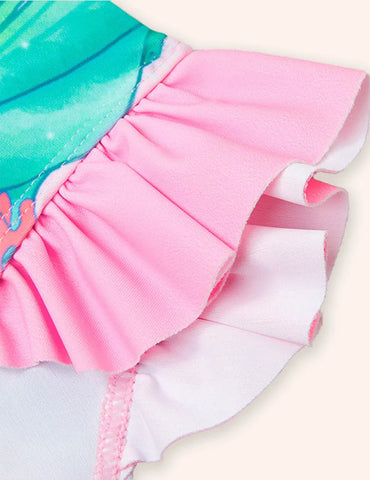 Maillot de bain en dentelle imprimé sirène