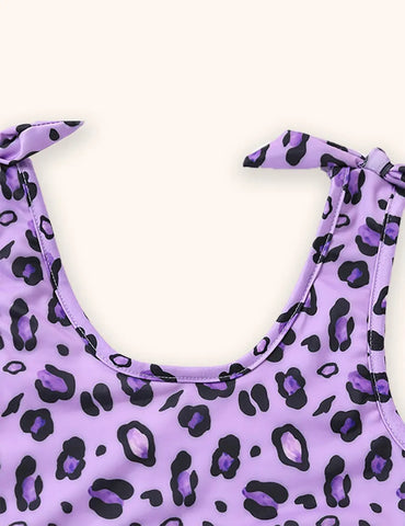 Leopard Printed Split Swimsuit
