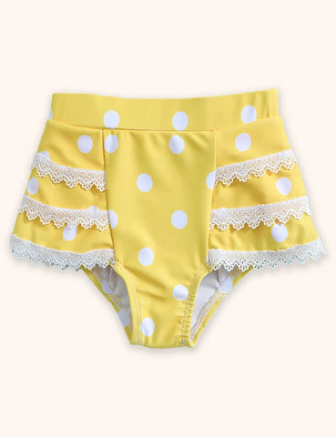 Polka Dot Suspender Swimsuit