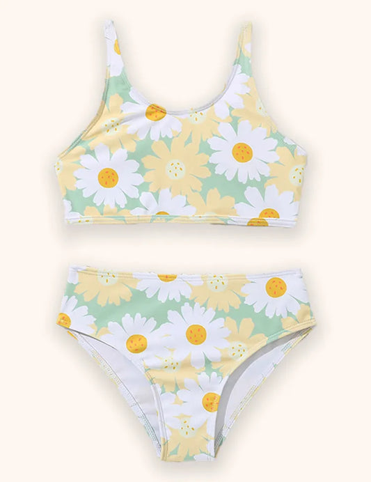 Chrysanthemum Printed Swimsuit