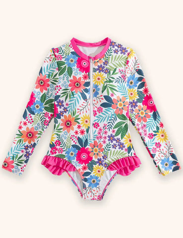 Flower Printed Swimsuit
