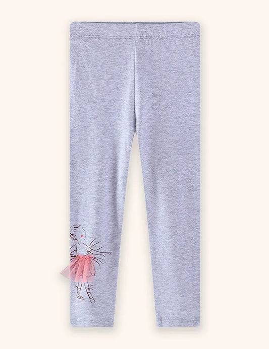 Princess Dancing Applique Leggings