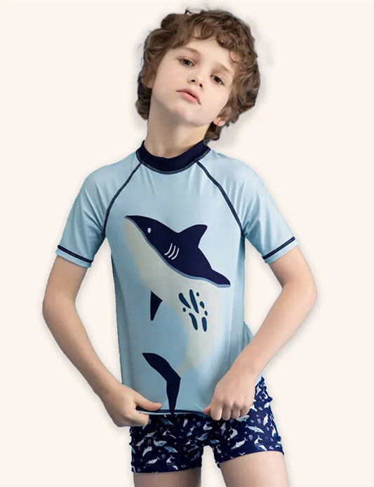 Costume da bagno stampato con squalo