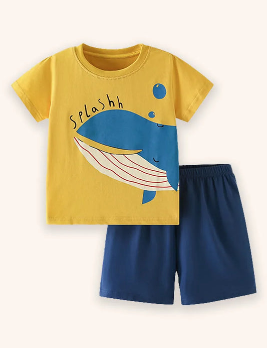 Set di magliette con stampa balene