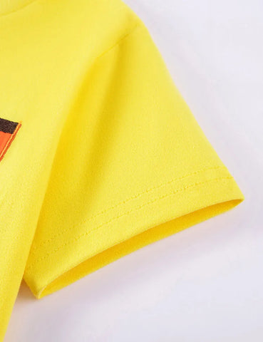 Niedliches T-Shirt Aus Baumwolle Mit Auto-Applikation
