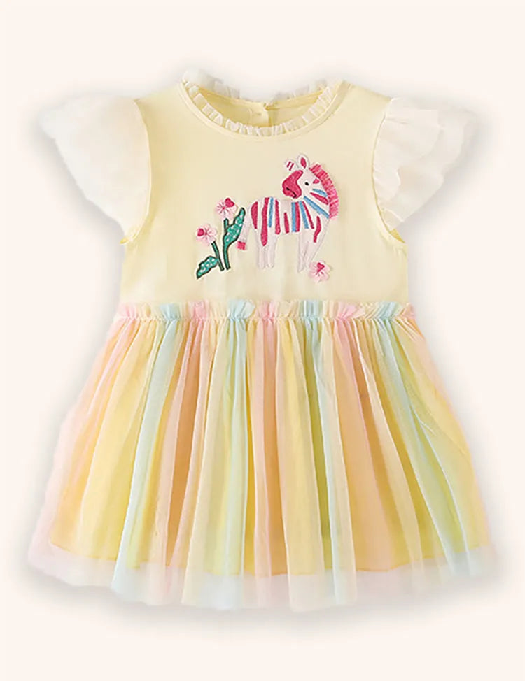 Pony Applique Tulle Dress