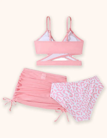 Patterned Printed Swimsuit Set