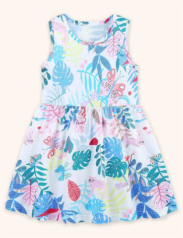 Fresh Leaf Printed Dress
