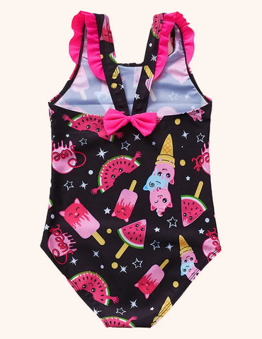 Watermelon Ice Cream Printed Swimsuit