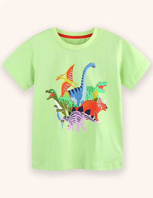 T-shirt con stampa dinosauro
