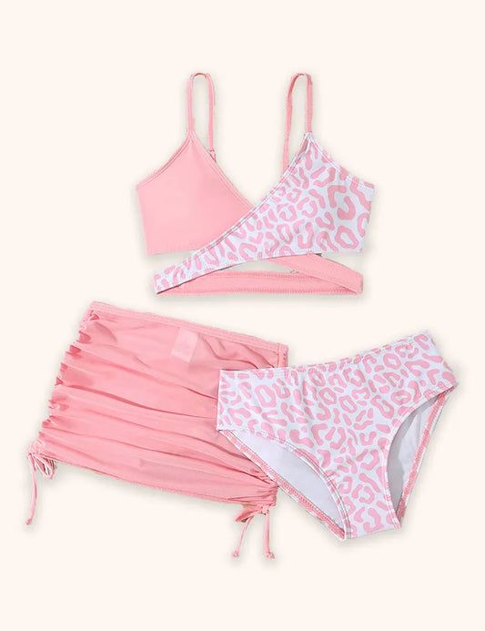 Patterned Printed Swimsuit Set