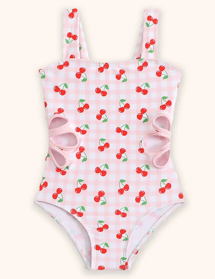 Niedlicher Badeanzug mit Kirschenprint