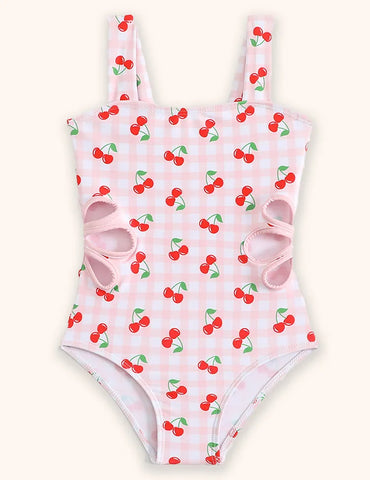 Niedlicher Badeanzug mit Kirschenprint