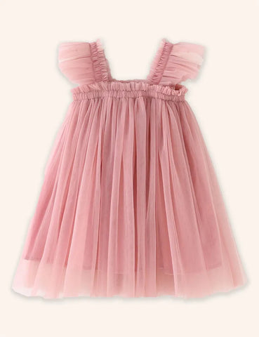 Frill Sleeves Tulle Dress