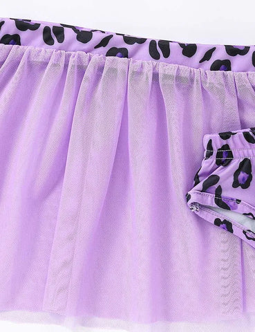 Leopard Printed Split Swimsuit