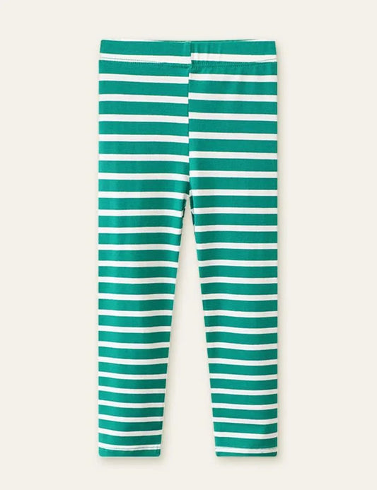100%Cotton Striped Leggings - Mini Taylor