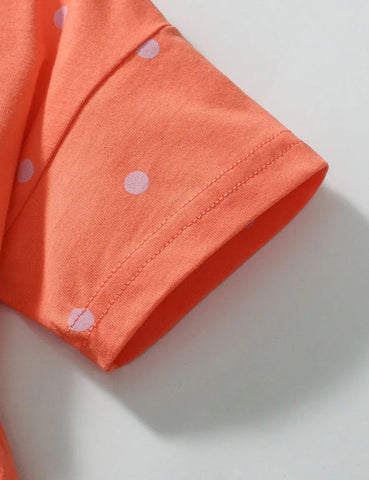 Gepunktetes Kleid Mit Erdbeer-Print