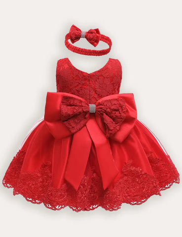 Bow Tutu Lace Dress