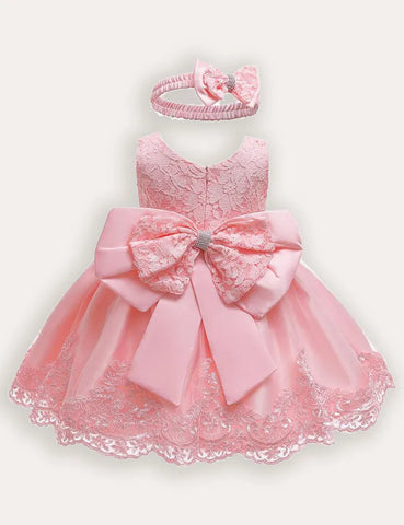 Bow Tutu Lace Dress