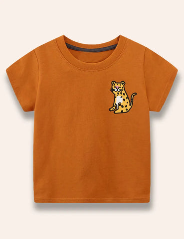 T-Shirt mit niedlichem Wildtier-Print