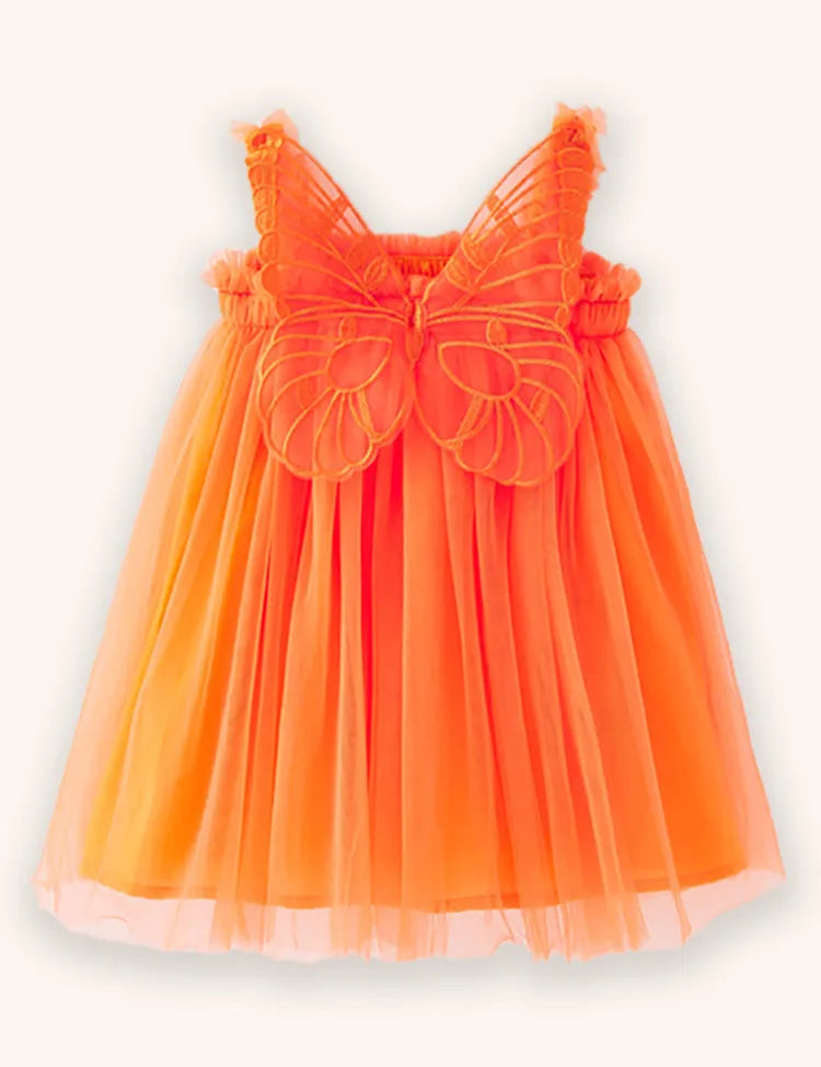 Abito in tulle con farfalla 3D