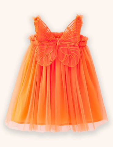 Abito in tulle con farfalla 3D
