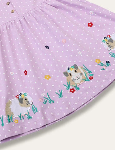Guinea Pig Appliqué Dress - Mini Taylor