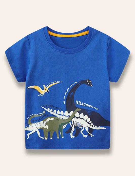 Maglietta con dinosauro luminoso