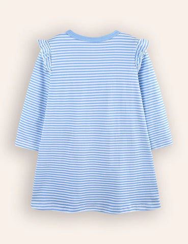Striped Apple Appliqué Dress