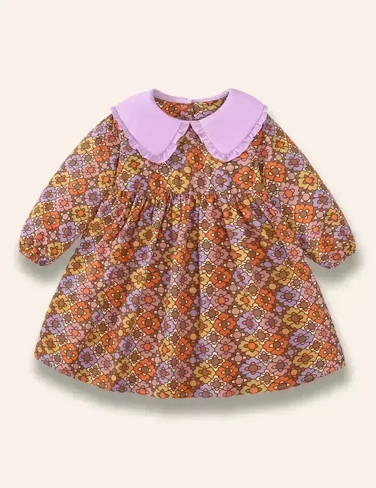Flower Pattern Printed Dress