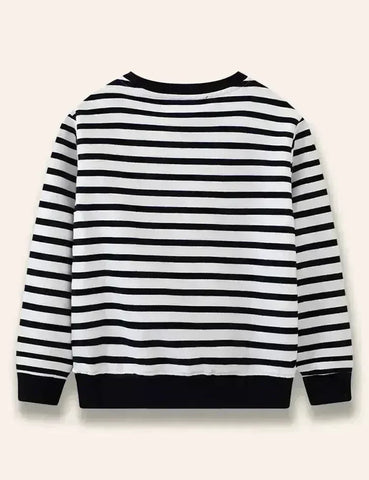 Sweatshirt Mit Cartoon-Lkw-Applikation